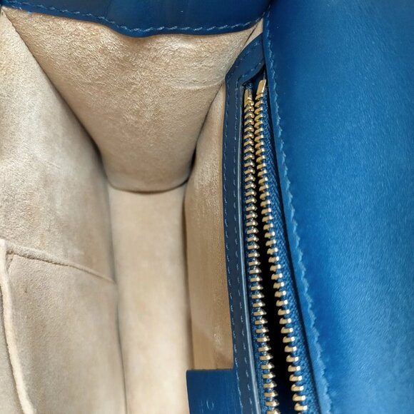 Gucci Sherry Line Navy Blue Leather Shoulder Bag mon-707-091325 - Picture 12 of 16